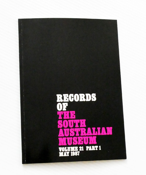 Records of the South Australian Museum Volume 21 Part 1 May 1987