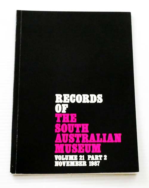 Records of the South Australian Museum Volume 21 Part 2 November1987