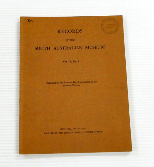 Records of the South Australian Museum Volume IX No 3 (1950)