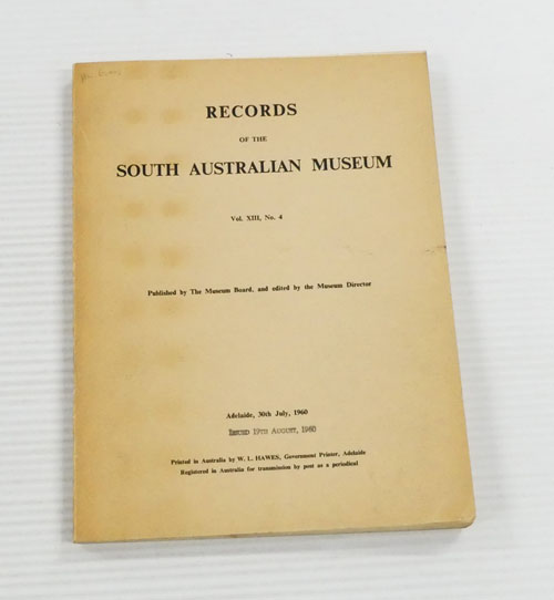 Records Of The South Australian Museum Volume Xlll. No 4