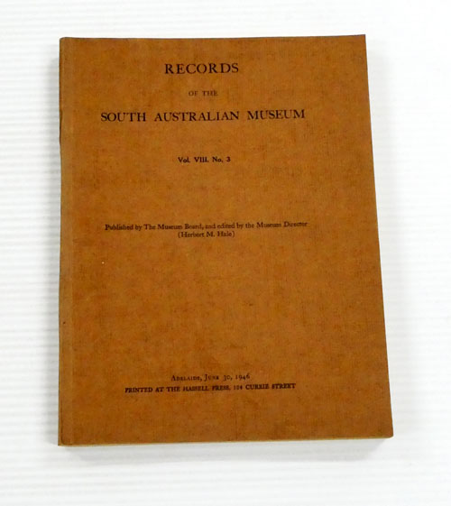 Records Of The South Australian Museum Vol. Vlll. No 3, June 30, 1946