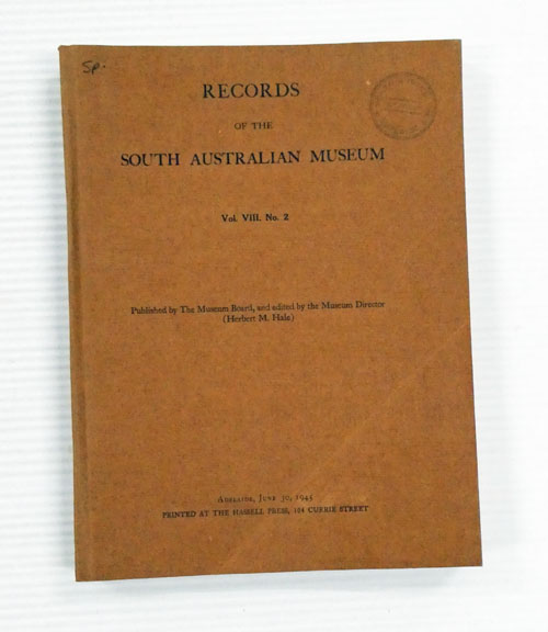 Records of the South Australian Museum Volume VIII No 2