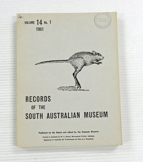 Records of the South Australian Museum Volume 14 No 1 1961