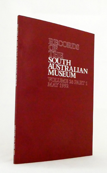 Image for Records of the South Australian Museum Volume 26 Part 1 May 1992 Records of the South Australian Museum Volume 26 Part 1 May 1992