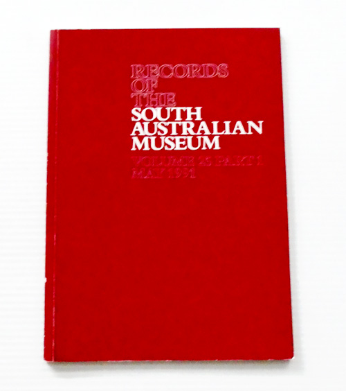 Image for Records of the South Australian Museum Volume 25 Part 1 May 1991 Records of the South Australian Museum Volume 25 Part 1 May 1991