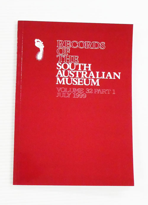 Image for Records of the South Australian Museum Volume 32 Part 1 July 1999 Records of the South Australian Museum Volume 32 Part 1 July 1999