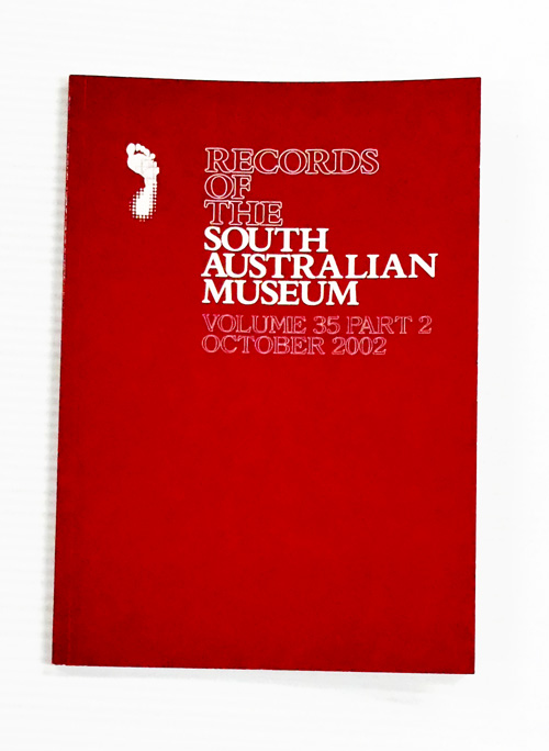 Image for Early Records of the South Australian Museum Volume 35 Part 2 October 2002 Early Records of the South Australian Museum Volume 35 Part 2 October 2002