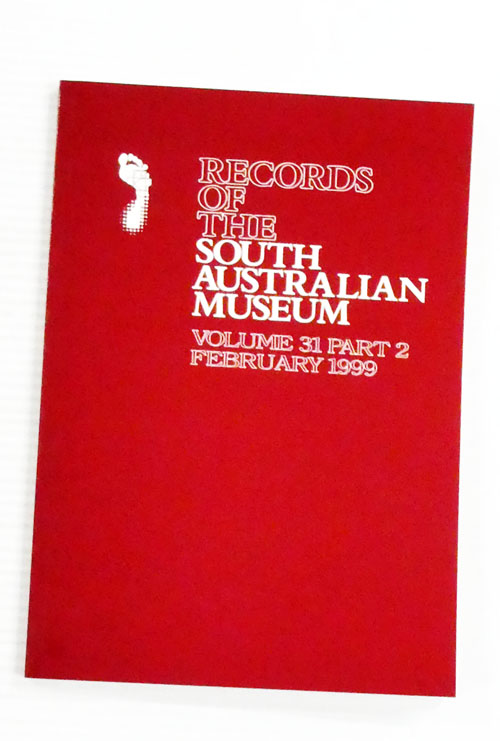 Image for Records of the South Australian Museum Volume 31 Part 2 February 1999 Records of the South Australian Museum Volume 31 Part 2 February 1999