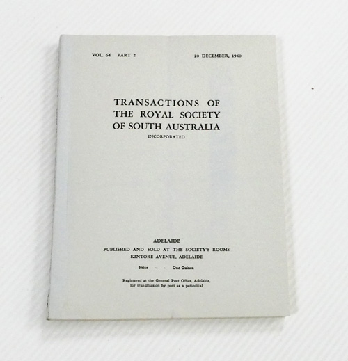 Transactions of the Royal Society of South Australia (Incorporated) Vol. 64 Part 2 1940