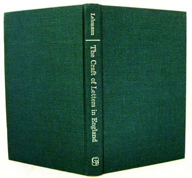 The Craft of Letters in England: A symposium edited by John Lehmann