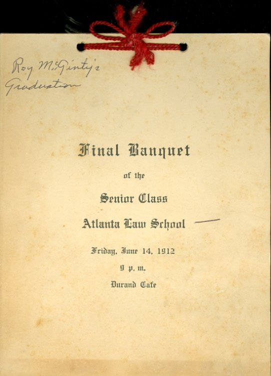 Final Banquet of the Senior Class Atlanta Law School