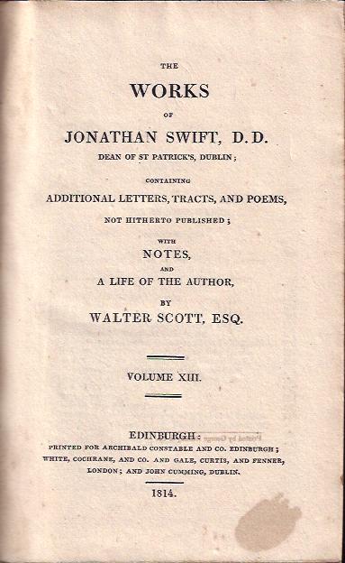 The Works of Jonathan Swift, D. D.