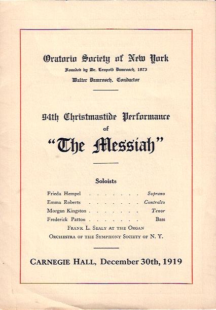 The Messiah : 94th Christmastide Performance