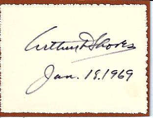 Arthur Shores Autograph
