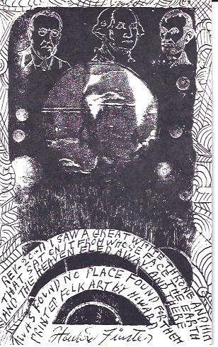 Howard Finster Made Postcard :Rev - 20 - 11