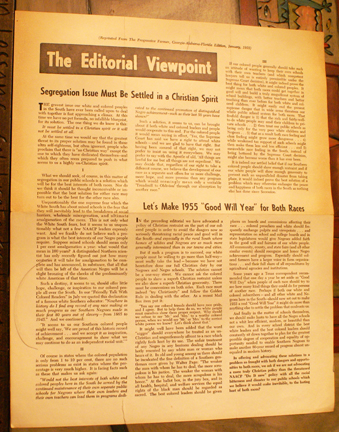 Segregation Issue Must be Settled in a Christian Spirit