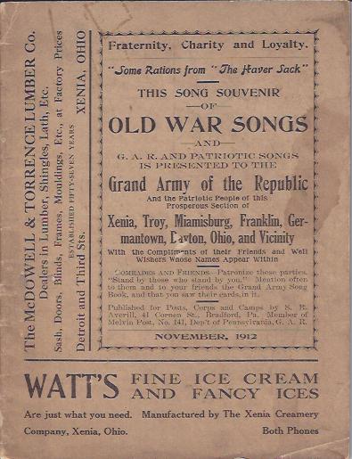 This Song Souvenir of Old War Songs and G. A. R. and Patriotic Songs