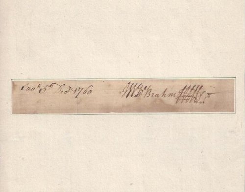 Autograph of William De Brahm