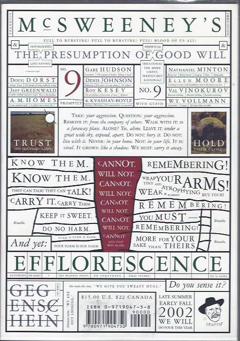 Timothy McSweeney's The Presumption of Good Will