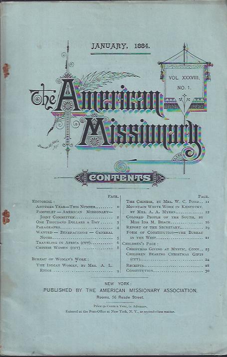 The American Missionary, January, 1884