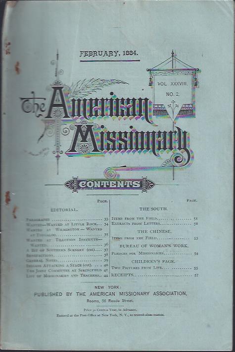 The American Missionary, February, 1884