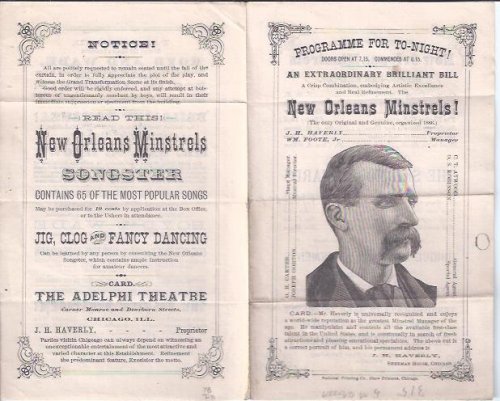 Program New Orleans Minstrels