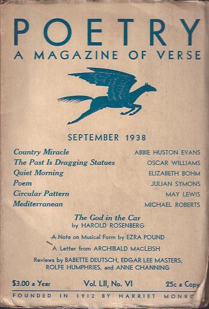 Poetry, a Magazine of Verse September, 1938