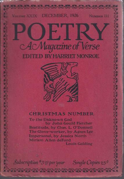 Poetry, a Magazine of Verse December, 1926 : Christmas Number