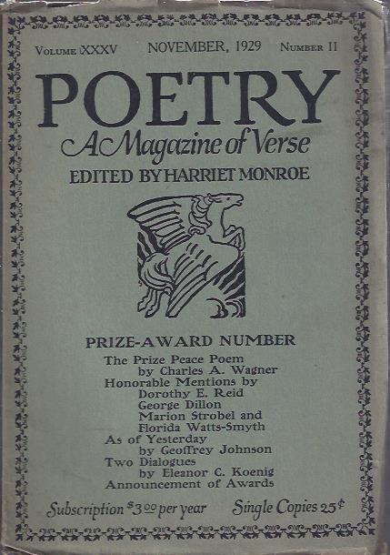 Poetry, a Magazine of Verse November, 1929 : Prize-Award Number