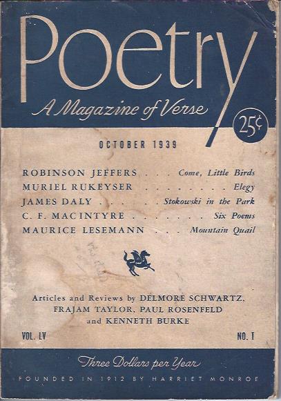 Poetry, a Magazine of Verse October, 1939