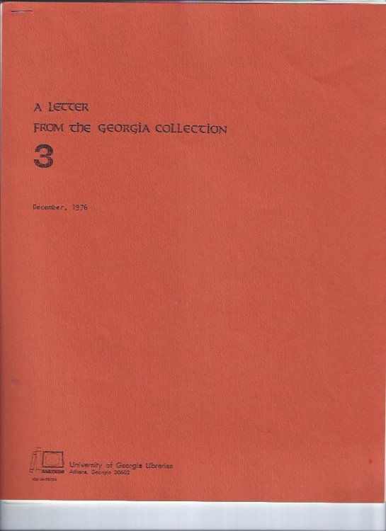 A Letter from the Georgia Collection: December, 1976