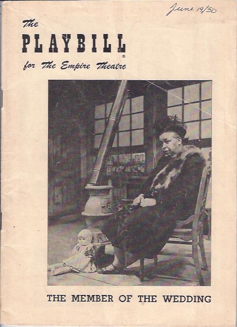 Playbill for The Member of the Wedding with Ethel Waters