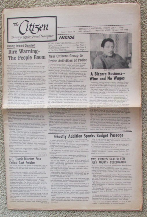 The Citizen : Berkeley's Reader-Owned Newspaper
