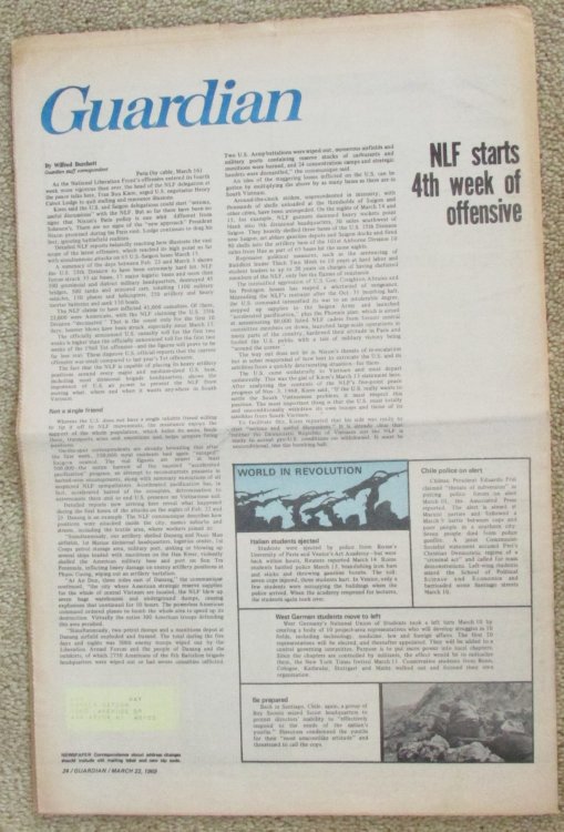 The Guardian: Independent Radical Newsweekly, March, 1969