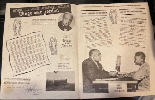 Wings Over Jordan, World's Greatest Negro Choir, 9th Big Year, Personnel Album- History and Featured Music, PLUS Press Photo of the Wings Over Jordan Overseas Choir, with press photo