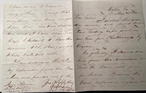 Letter Reporting Progress to Colonel, Dalton, GA May 13, 1865