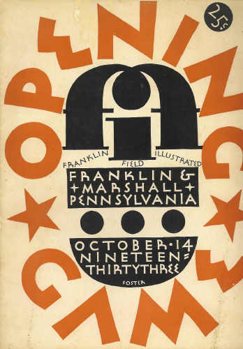 Franklin and Marshall Vs University of Pennsylvania 1933 Program