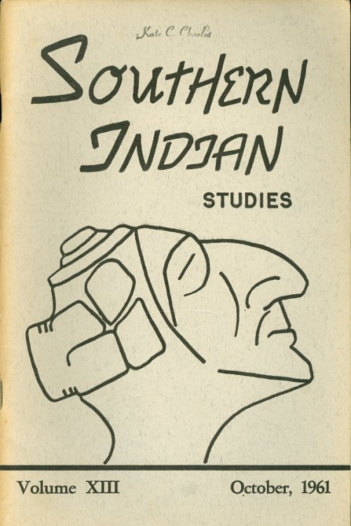 Southern Indian Studies: October 1961