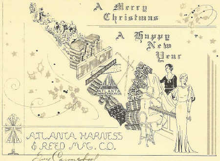 Atlanta Harness & Reed Mfg. Co. Christmas Card