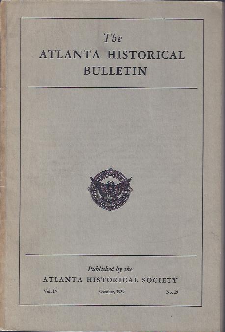 The Atlanta Historical Bulletin, October, 1939