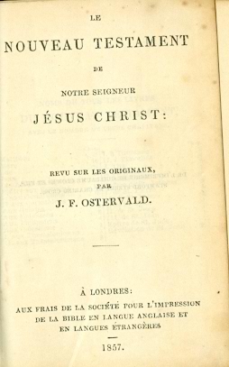 Le Nouveau Testament Notre Seigneur Jesus Christ