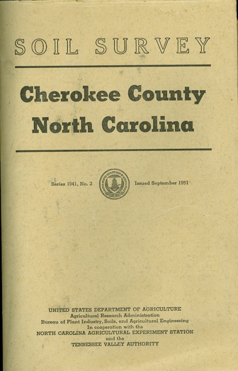 Soil Survey Cherokee County, North Carolina