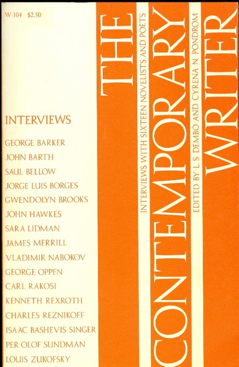 The Contemporary Writer Interviews with Sixteen Novelists and Poets