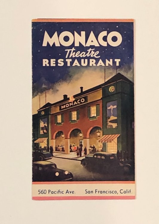 Monaco Theatre Restaurant Menu