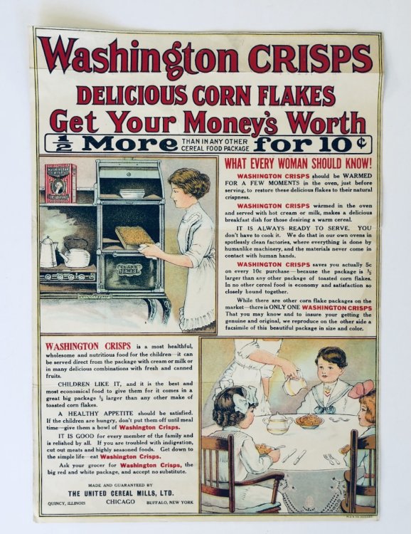Washington Crisps Advertising Broadside