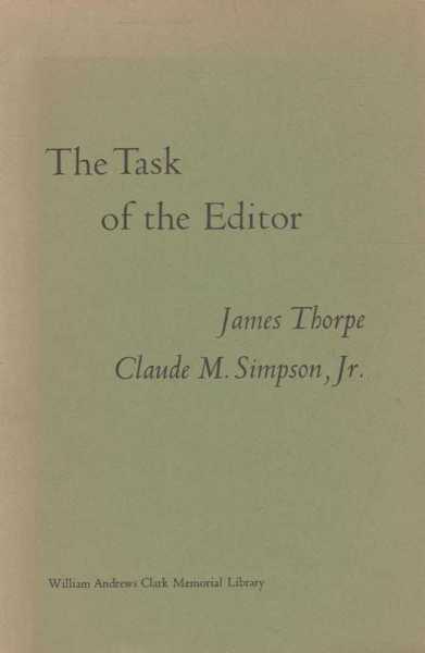 The Task of the Editor