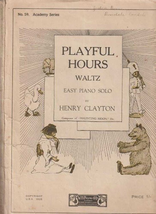 Playful Hours Waltz Easy Piano Solo