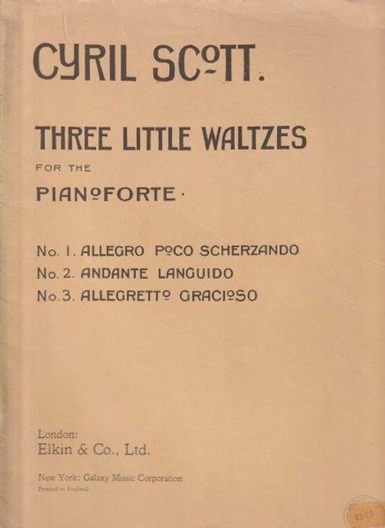 Three Little Waltzes For The Piano Forte