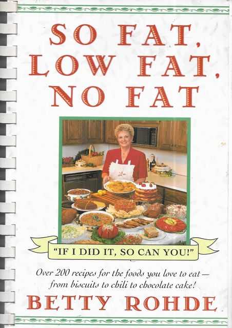 So Fat, Low Fat, No Fat