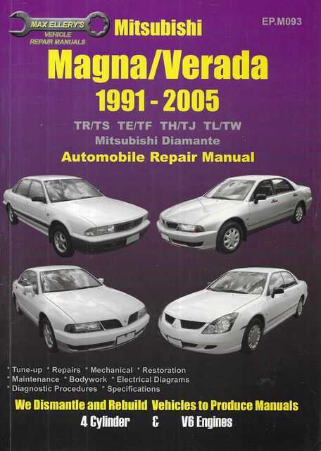 Mitsubishi Magna / Verada 1991-2005 TR/TS TE/TF TH/TJ TL/TW Mitsubishi Diamante Automotive Repair Manual [EP.M093]